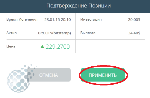 Bitcoin подтверждение опциона